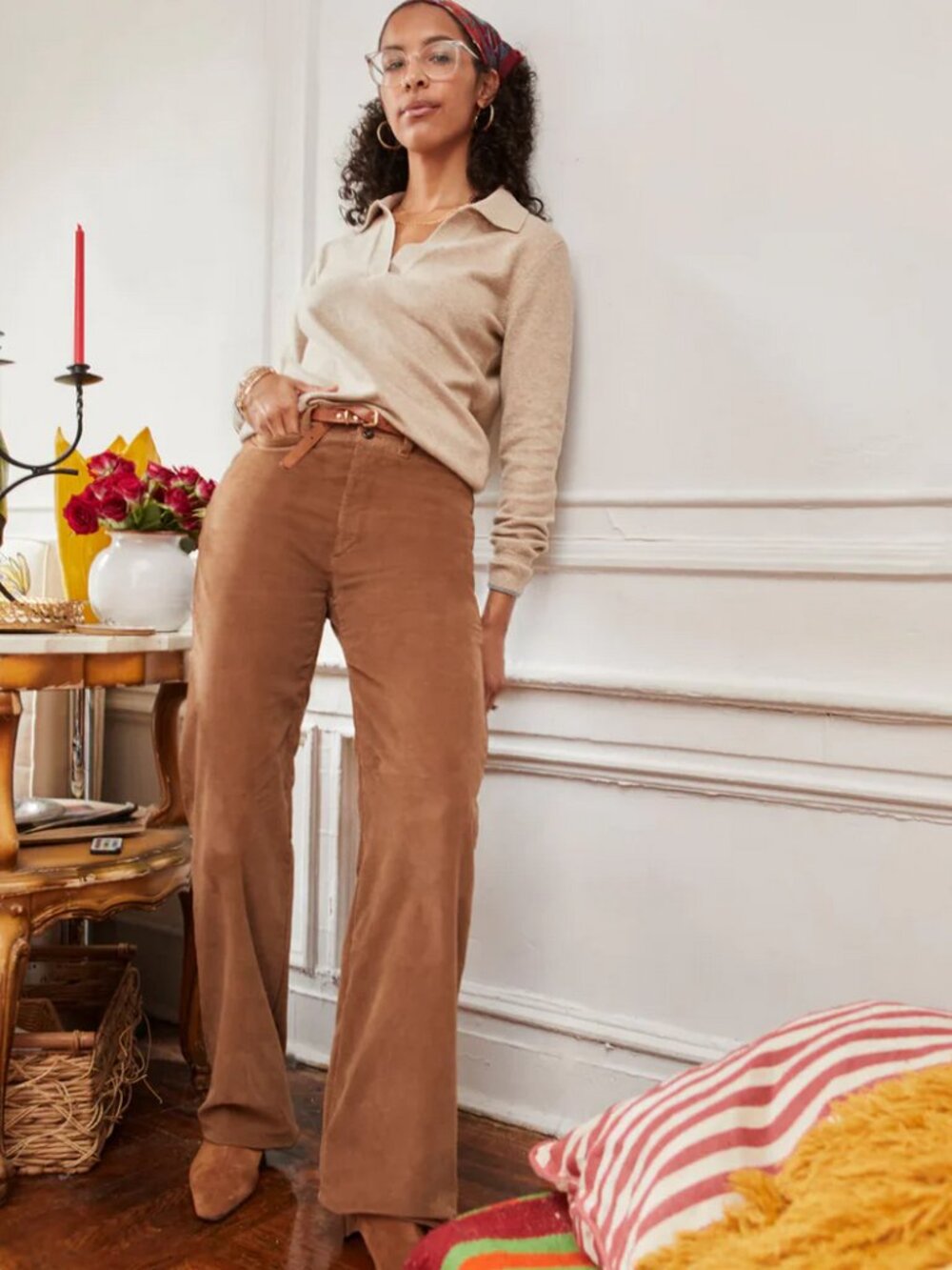 NWT Stretch cord wide leg pant Faherty - Size 26